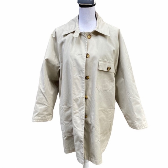 Eddie Bauer Khaki Field Barn Coat Jacket Size M - Picture 1 of 10